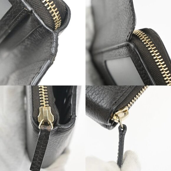 GUCCI Logo Interlocking G Zipper Around Long Wallet Leather Brown GHW 62MA318 - Picture 13 of 15